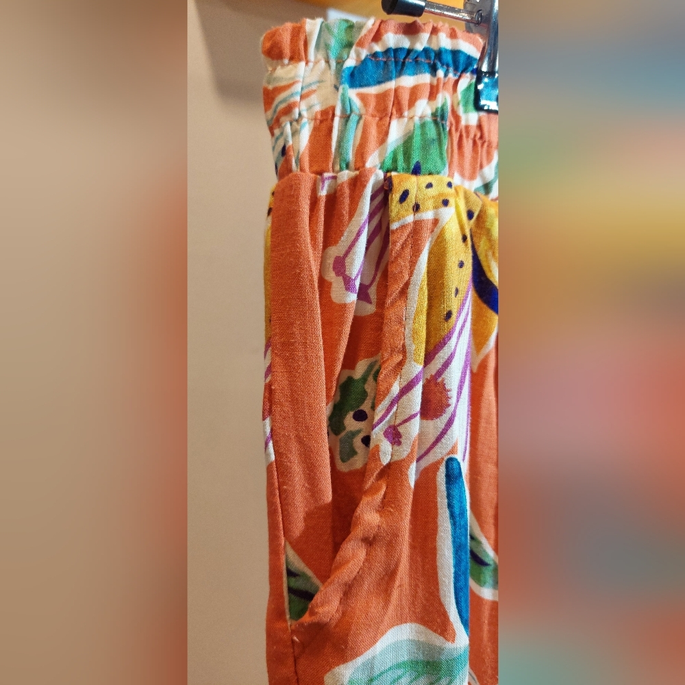 RACHEL Rachel Roy Orange Floral Maxi Pants - Picture 5 of 9